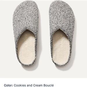 Women's Bouclé Mules in Cream by